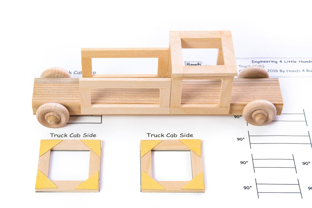 Starter Kit - Engineering 4 Little Hands, 4-8 years (Workshop + Geometric Shape + Vehicle Projects) Curriculum link included!, Little Hands, - Hands 4 Building
